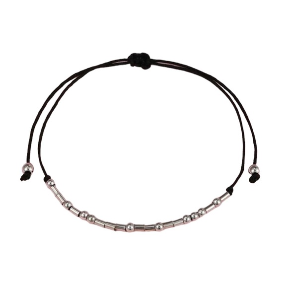 Handmade Morse Code KEEP GOING Adjustable Bracelet - Picture 5 of 5